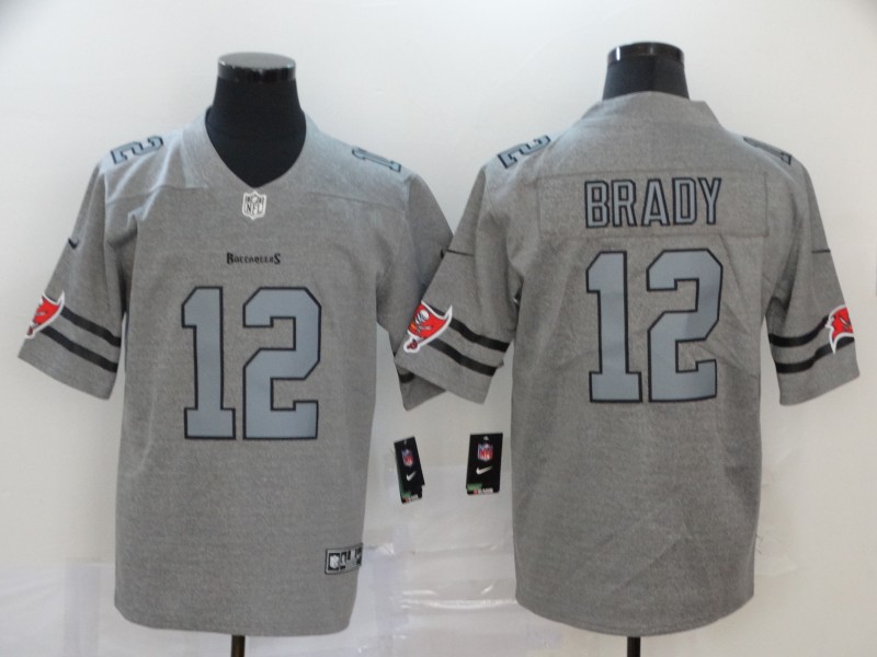 Men Tampa Bay Buccaneers #12 Brady grey New Nike Limited Vapor Untouchable NFL Jerseys style 2->tampa bay buccaneers->NFL Jersey